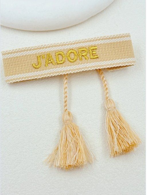 Bracelet j'adore en tissu tendance 11 modèles 