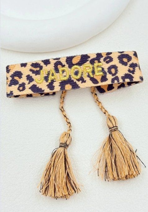 Bracelet j'adore en tissu tendance 11 modèles 