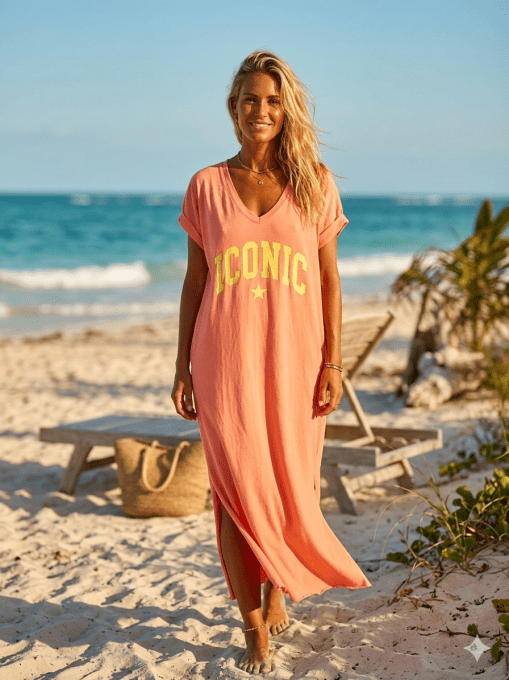 Robe longue inscription ICONIC 3 coloris 