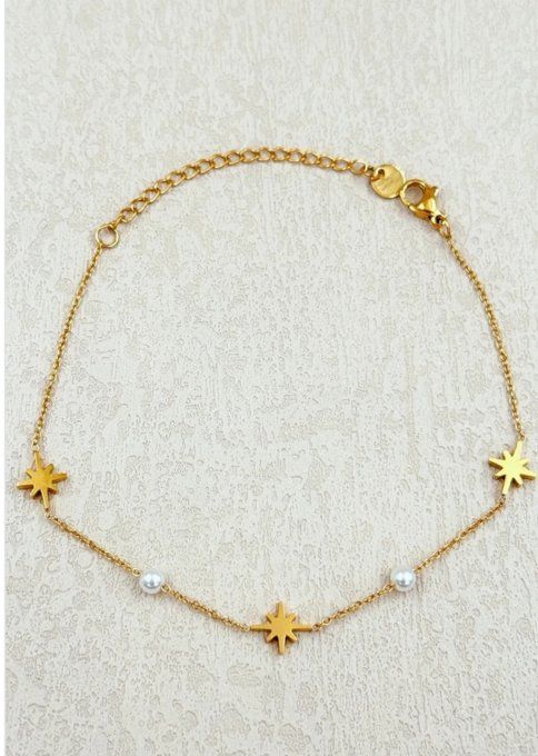 Bracelet de cheville étoiles