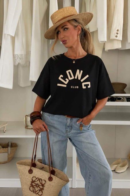 Tee shirt iconic blanc ou noir 