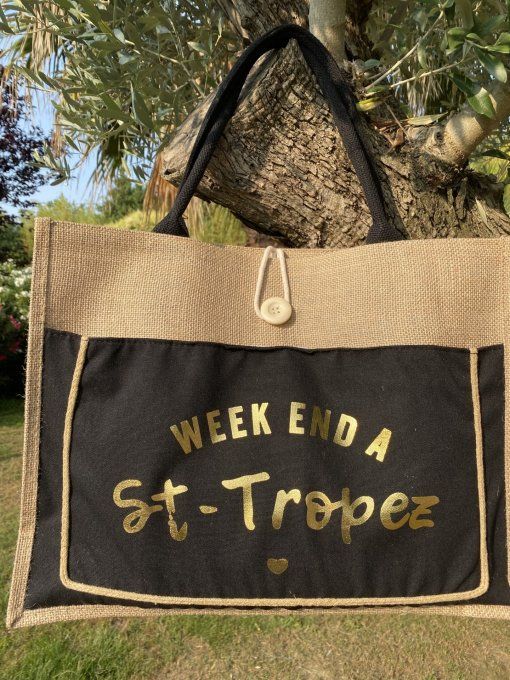 Sac cabas inscription weekend à Saint Tropez