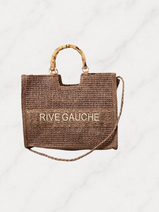 Sac élégant inscription Rive Gauche 2 coloris 