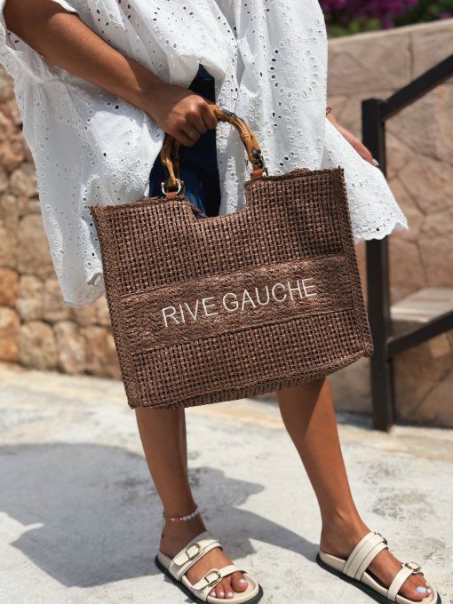 Sac élégant inscription Rive Gauche 2 coloris 