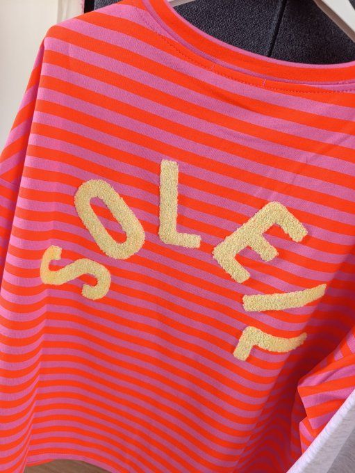 Top rayé tendance soleil 