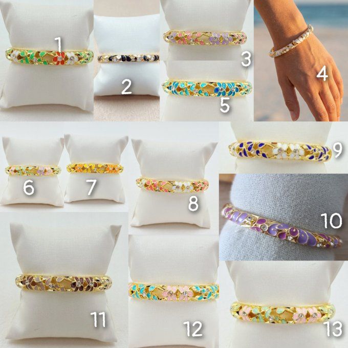Bracelet jonc Thaïlandais 7 modèles 