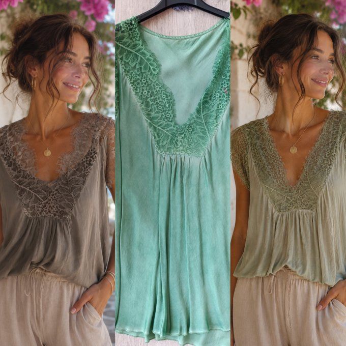 Top Lola effet 2 en 1 élégant divers coloris 