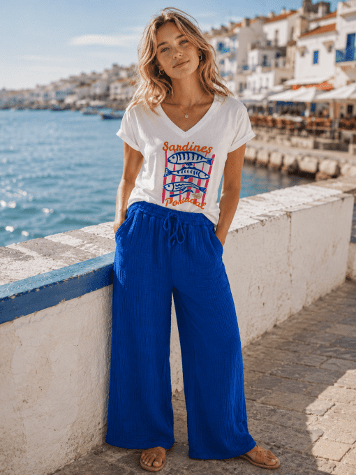 Pantalon gaze de coton taille unique 36/42