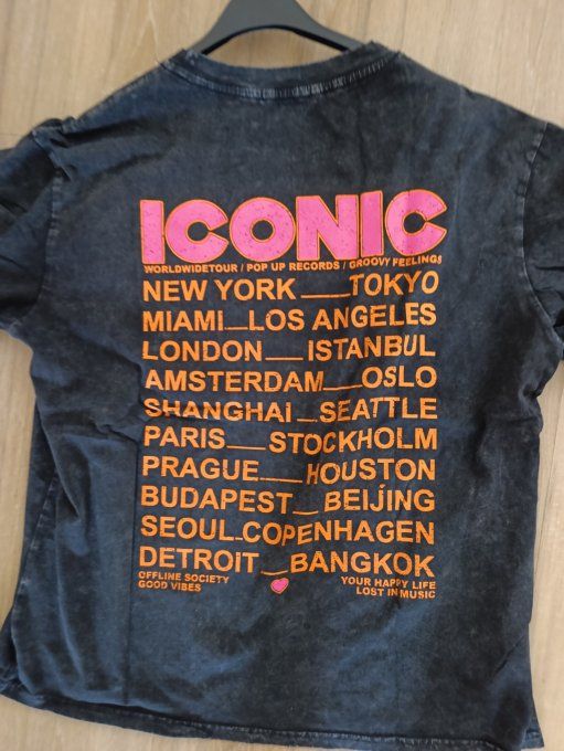 Tee shirt Iconic noir délavé 36/42 Taille unique 