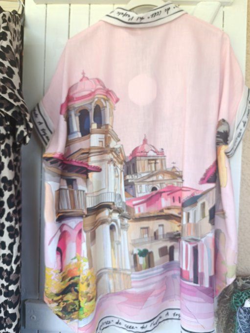 Chemise imprimée tendance avec Lin - T.U 36/46
