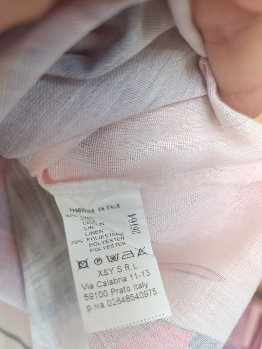 Chemise imprimée tendance avec Lin - T.U 36/46