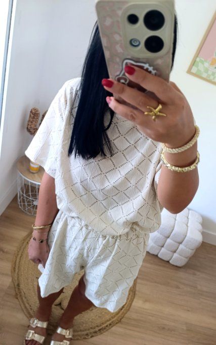 Ensemble beige texturé  TU 36/40