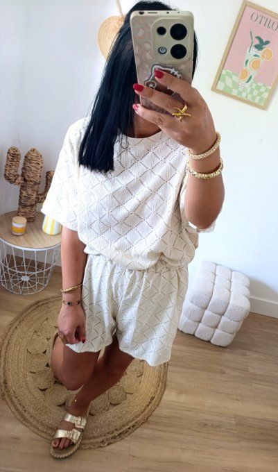 Ensemble beige texturé  TU 36/40