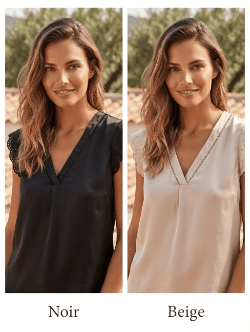 Blouse élégante effet soyeux , taille unique 36/40