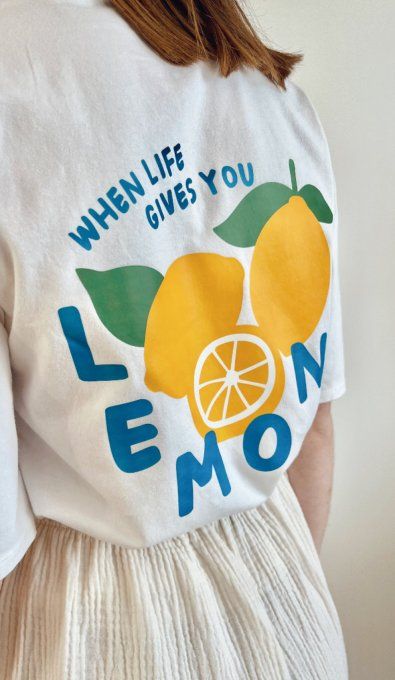 Tee shirt inscription Lemons , taille unique 36/40 