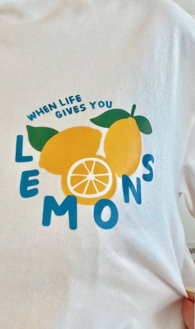 Tee shirt inscription Lemons , taille unique 36/40 