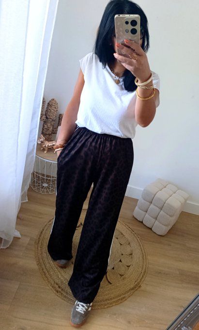 Pantalon léopard à bandes , T.U 36/42