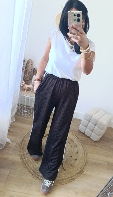 Pantalon léopard à bandes , T.U 36/42