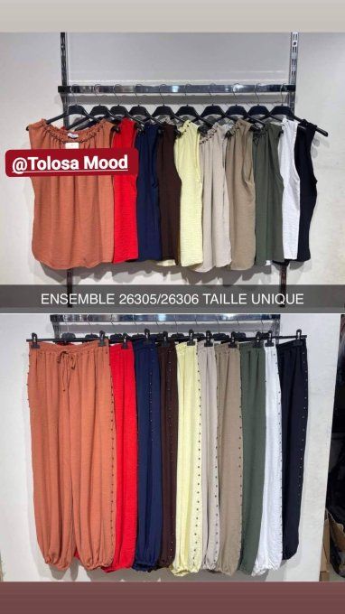 EnSemble tendance clouté divers coloris rtu 36/42