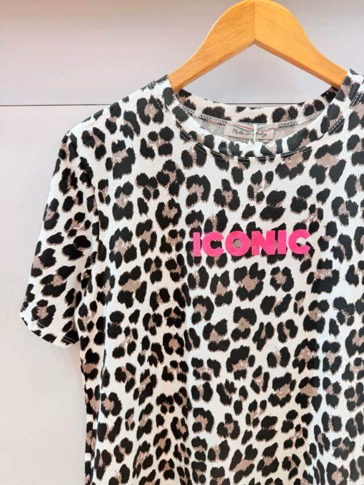 Tee short léopard Iconic t.u 36/42