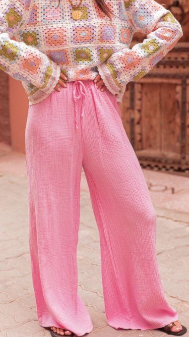 Pantalon gaze de coton taille unique 36/42