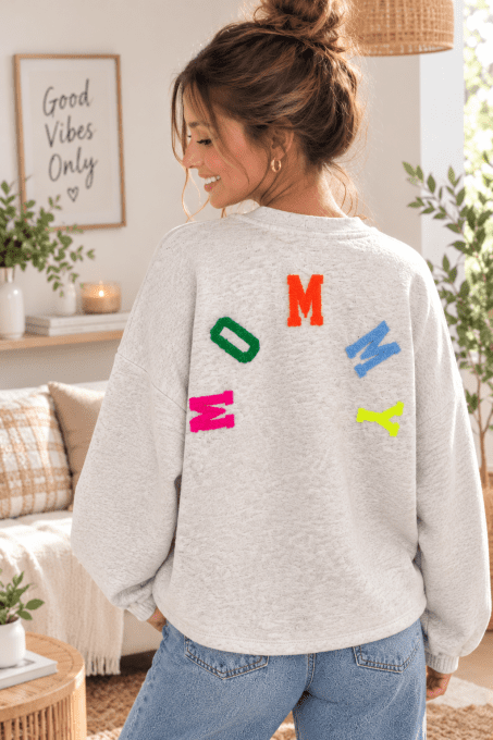 Sweat intérieur molleton inscription Mommy 
