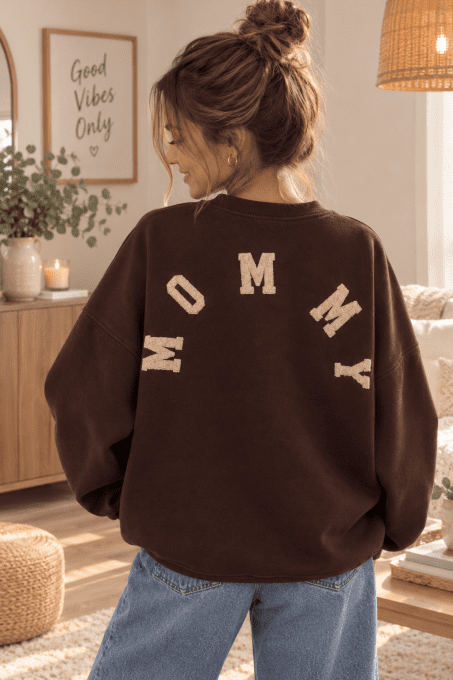 Sweat intérieur molleton inscription Mommy 