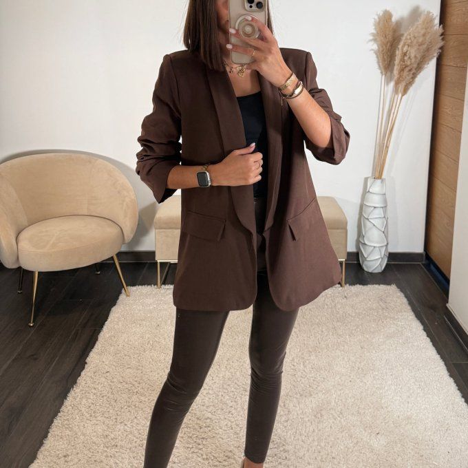 Blazer marron tendance et incontournable t.u 36/40