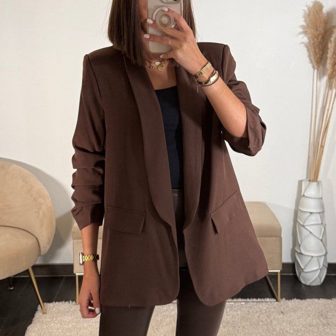 Blazer marron tendance et incontournable t.u 36/40
