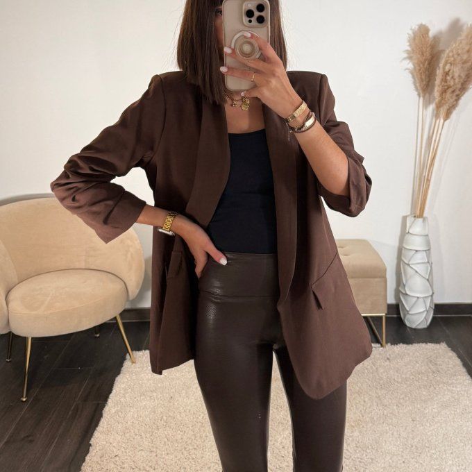 Blazer marron tendance et incontournable t.u 36/40