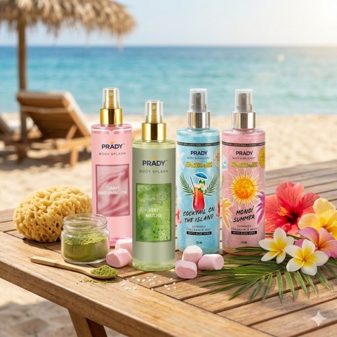 Brumes parfumées spécial été " body splash " de chez  Prady  